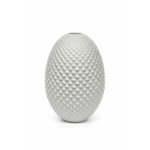 Dwell Studios Global Views Egg Vase, White Ceramic, Modern, 7.75”